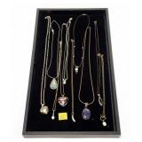 Lot, sterling silver necklaces