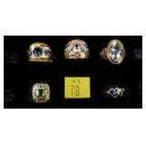 5- Sterling silver rings