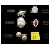 5- Sterling silver rings
