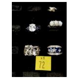 5- Sterling silver rings