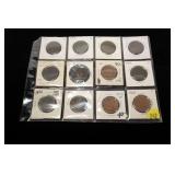 12- U.S. large cents 1817-1853