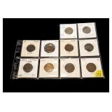 10- U.S. 2-cent pieces 1864-1869