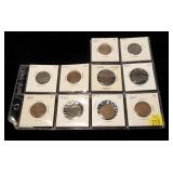 10- U.S. 2-cent pieces 1864-1868