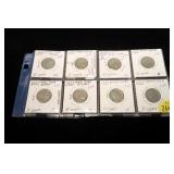8- Buffalo nickels 1930-1938-D
