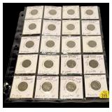 20- Buffalo nickels 1927-1937