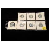 7- 1964 Proof Washington quarters