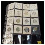 17- Proof Washington quarters 1959-1964