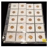Lot, uncirculated Lincoln wheat cents, 1943-1958,