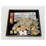 Lot, U.S. and foreign coins and Canadian currency