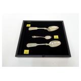 Lot, sterling and coin silver spoons, 3 pcs.