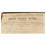 Belle Haven Hotel register, Wiscasset Maine,