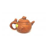 4" oriental redware teapot
