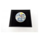 4" oriental covered round porcelain box