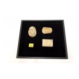 Lot, carved stone belt buckles