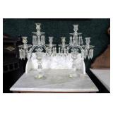 Pair of vintage three-arm candelabra candlesticks