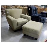 Rowe Furniture oversized chair and ottoman,