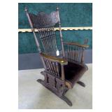 Vintage carved platform rocker
