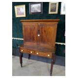 Early two-door writing desk