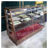 Vintage mahogany glass showcase, 4 shelves
