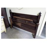 Lot, Victorian walnut bed, cut down, footboard,
