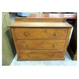 41" Pine 3-drawer cabinet,