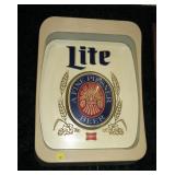 18" x 14" Miller Lite advertising lighted sign