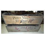 2- Widmer wooden grape boxes with Penn Yan
