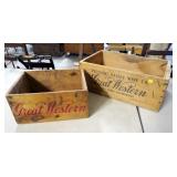 2- Wooden ad boxes: Pleasant Valley Wine Co.