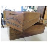 2- Wooden grape boxes, Pleasent Valley Wine Co.,