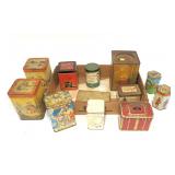 Lot, vintage tea tins, 12 pcs.