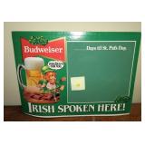 19" x 26" Budweiser St. Pats Day "Irish Spoken