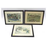 Three prints, "The Fallowfield Hunt"