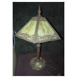 23" Slag glass lamp