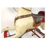 Vintage rocking horse, 38" H.