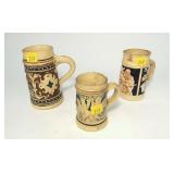 Lot, 3 small German beer mugs