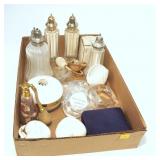 Lot, assorted Estee Lauder dusting powder jars,