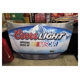 Coors Light NASCAR sign, 58" L, 42" H