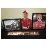 Lot, 3 Dale Earnhardt photos and 1 cutout