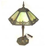 23" Slag glass lamp