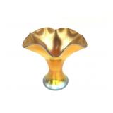 7.5" Gold Aurene vase, signed "Aurene 723"