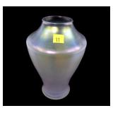8.25" Verre de soie vase, not signed