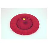 8.5" Steuben selenium ruby red ribbed plate,
