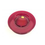 Set of six 8.25" Selenium ruby plates, not signed