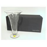 9 7/8" Steuben etched vase, with box, signed