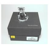 Steuben Teddy Bear No. 5531, with bag and box,