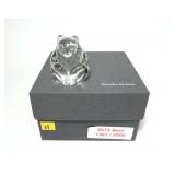 Steuben Bear No. 5573, with bag and box, signed