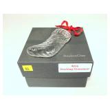 Steuben Stocking ornament No. 9016, with bag