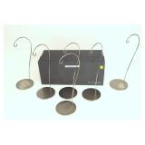 Lot of six Steuben ornament stands with Steuben