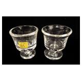 2- 3" Steuben Cigarette Urns No. 7878,
