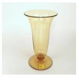 8 1/8" Amber vase, not signed